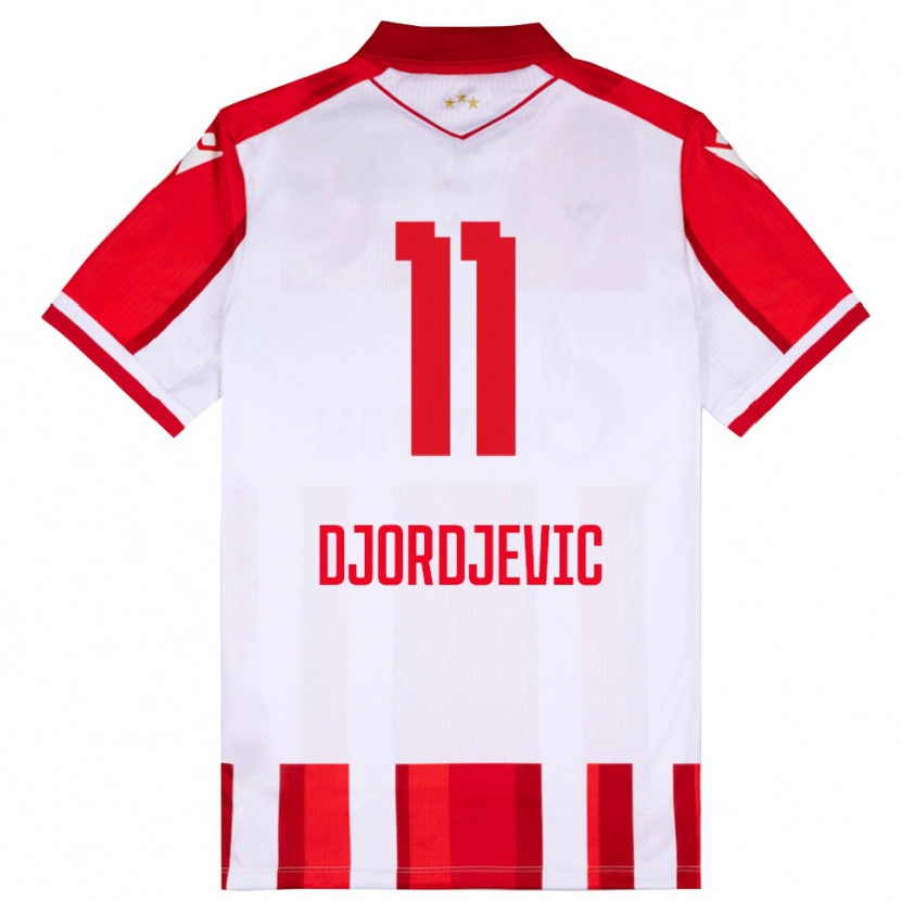 Danxen Kinder Uros Djordjevic #11 Rot Weiß Heimtrikot Trikot 2025/26 T-Shirt