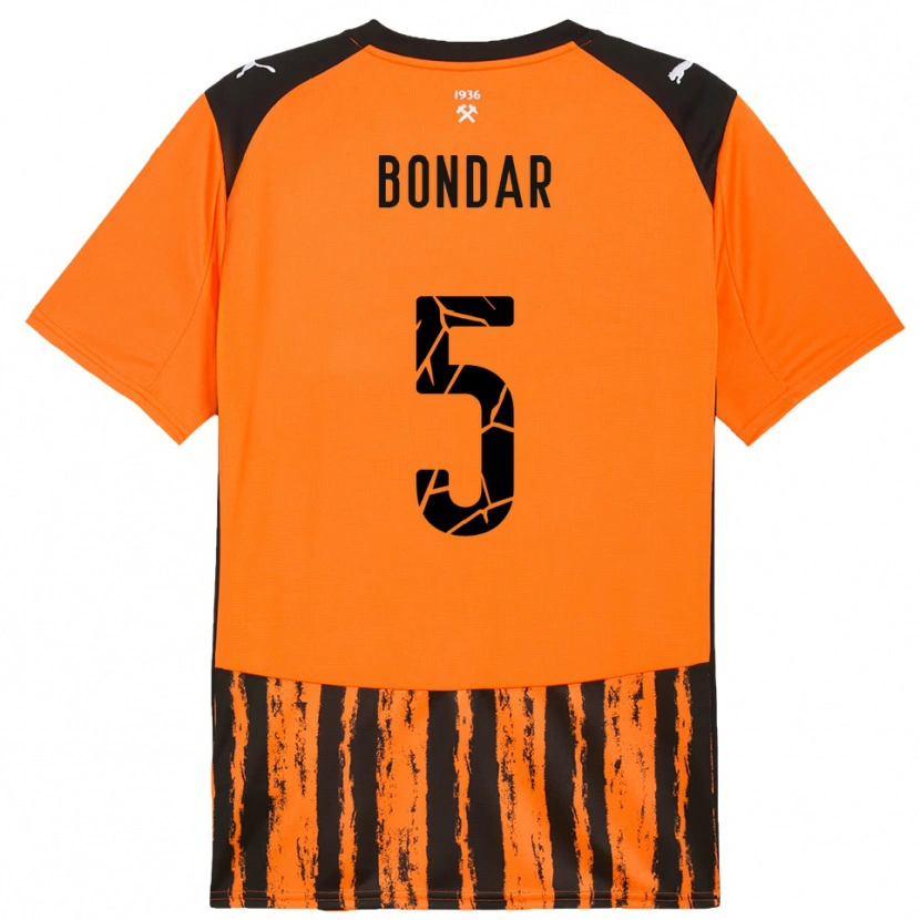 Danxen Kinder Valeriy Bondar #5 Orange Schwarz Heimtrikot Trikot 2025/26 T-Shirt