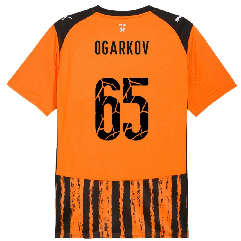 Danxen Kinder Mykola Ogarkov #65 Orange Schwarz Heimtrikot Trikot 2025/26 T-Shirt