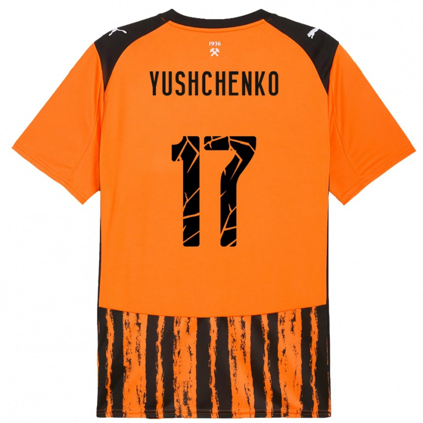 Danxen Kinder Oleksandr Yushchenko #17 Orange Schwarz Heimtrikot Trikot 2025/26 T-Shirt