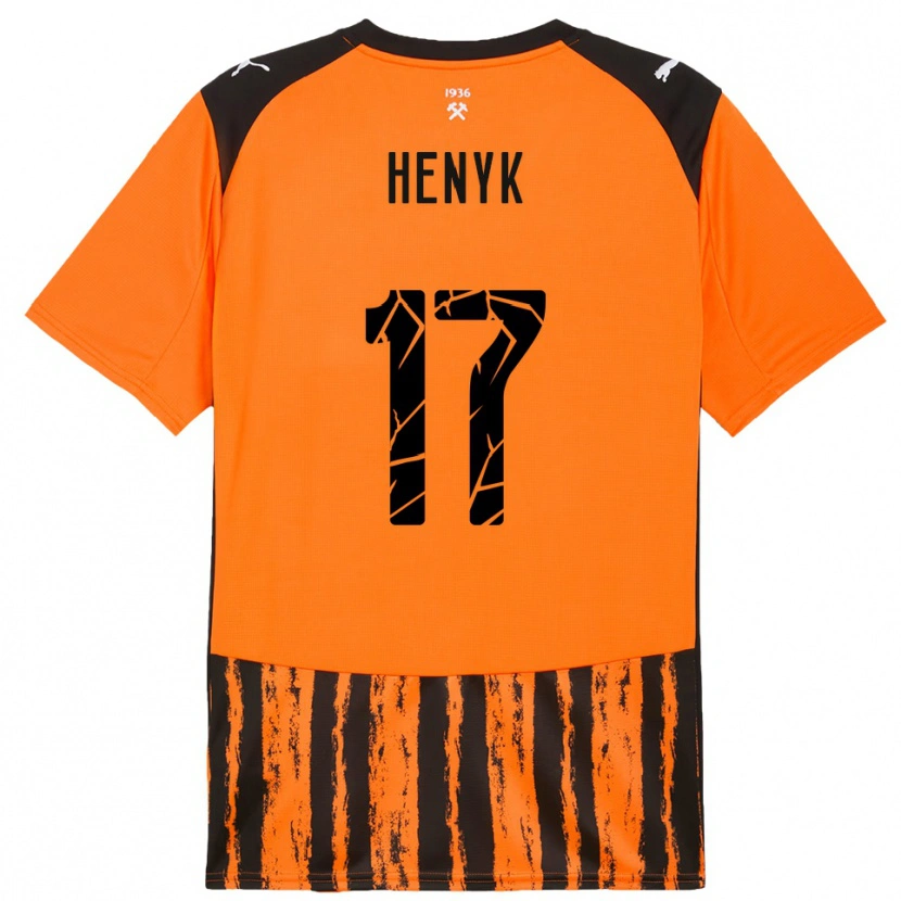 Danxen Kinder Oksana Henyk #17 Orange Schwarz Heimtrikot Trikot 2025/26 T-Shirt