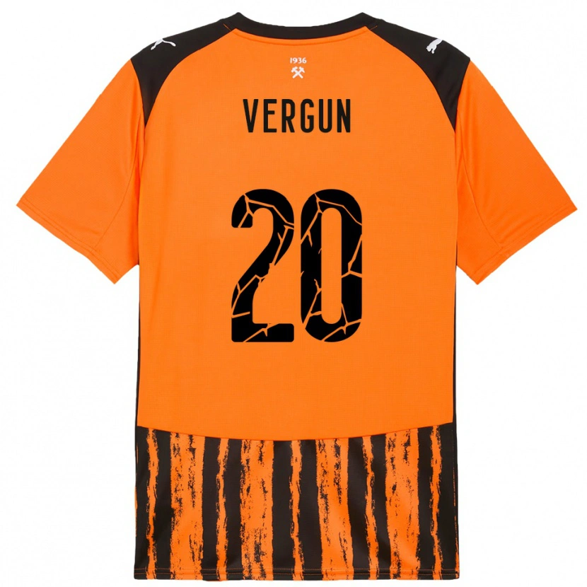 Danxen Kinder Ivan Vergun #20 Orange Schwarz Heimtrikot Trikot 2025/26 T-Shirt