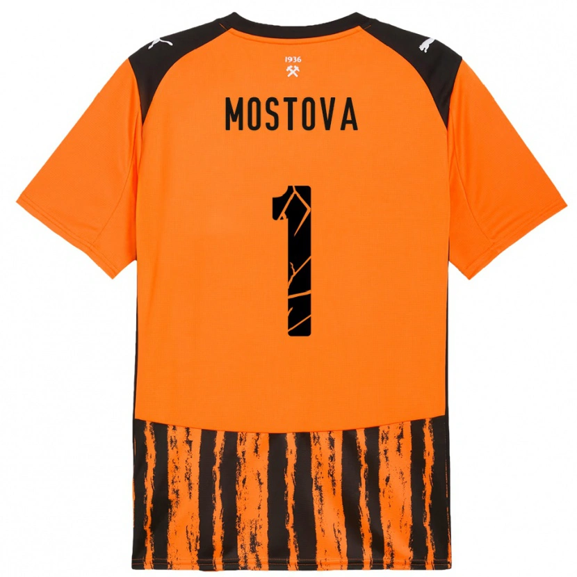Danxen Kinder Inha Mostova #1 Orange Schwarz Heimtrikot Trikot 2025/26 T-Shirt