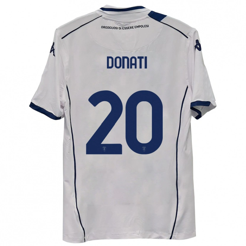 Danxen Kinder Francesco Donati #20 Dunkelmarineblau Auswärtstrikot Trikot 2025/26 T-Shirt