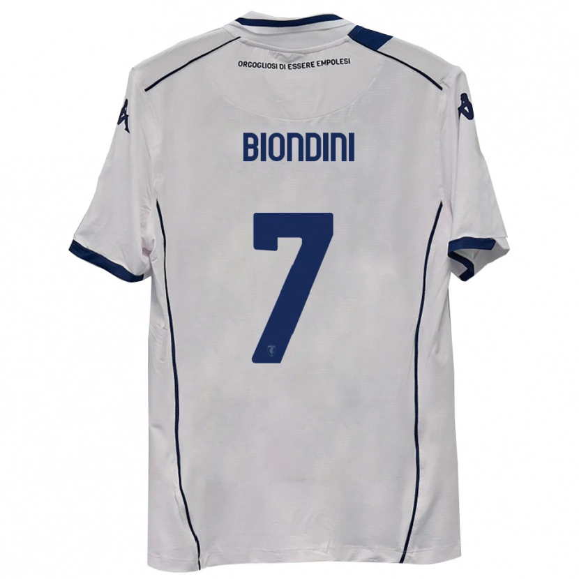 Danxen Kinder Edoardo Biondini #7 Dunkelmarineblau Auswärtstrikot Trikot 2025/26 T-Shirt