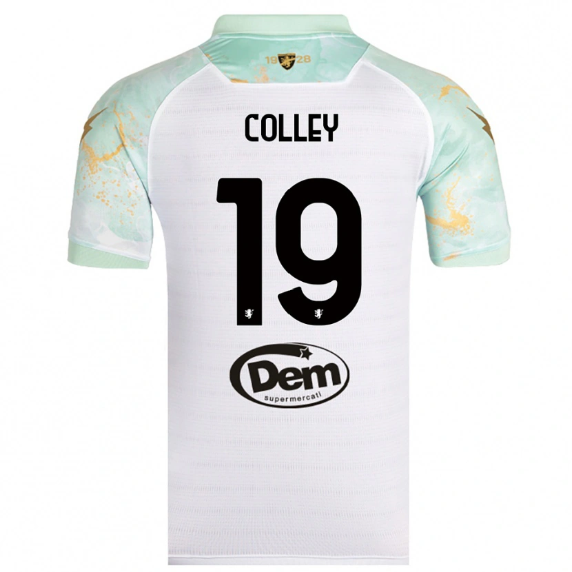 Danxen Kinder Muhammed Colley #19 Weiß Schwarz Auswärtstrikot Trikot 2025/26 T-Shirt