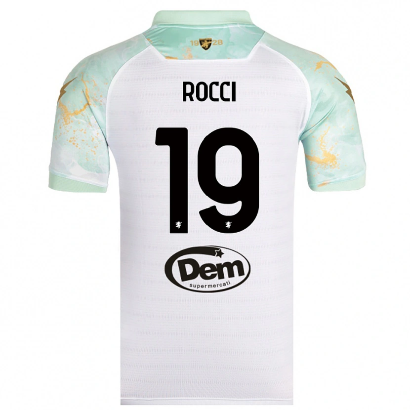 Danxen Kinder Valerio Rocci #19 Weiß Schwarz Auswärtstrikot Trikot 2025/26 T-Shirt