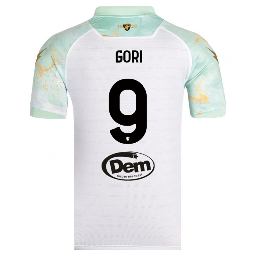 Danxen Kinder Lorenzo Gori #9 Weiß Schwarz Auswärtstrikot Trikot 2025/26 T-Shirt