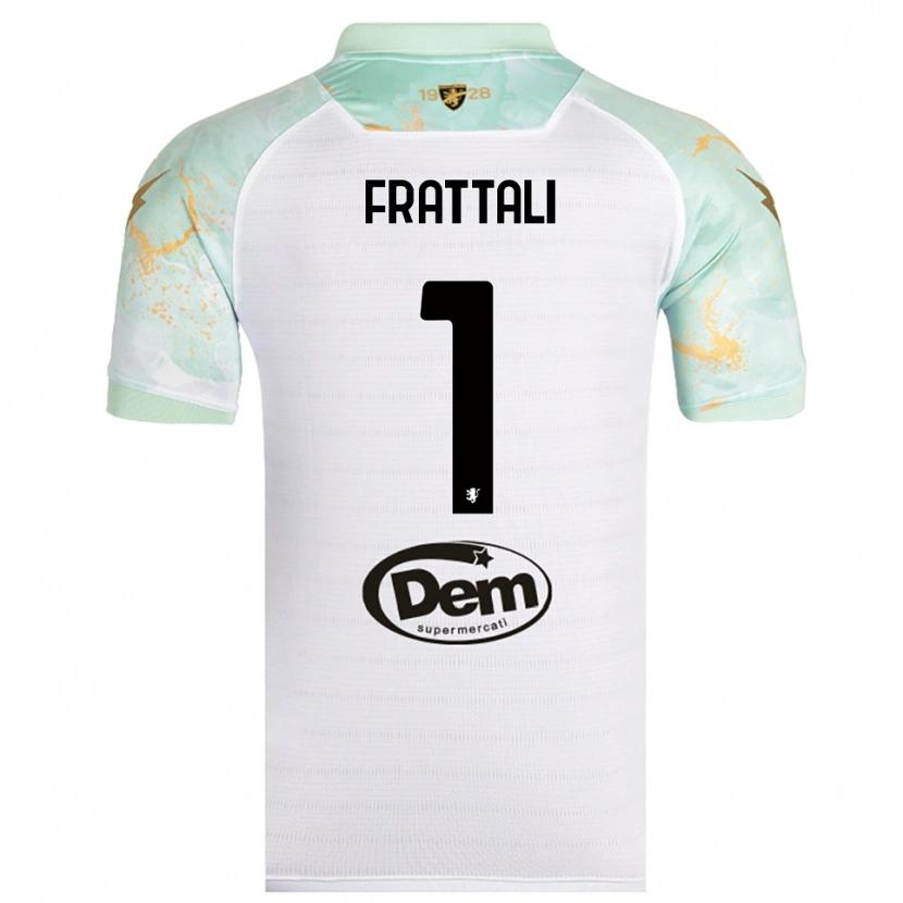 Danxen Kinder Pierluigi Frattali #1 Weiß Schwarz Auswärtstrikot Trikot 2025/26 T-Shirt