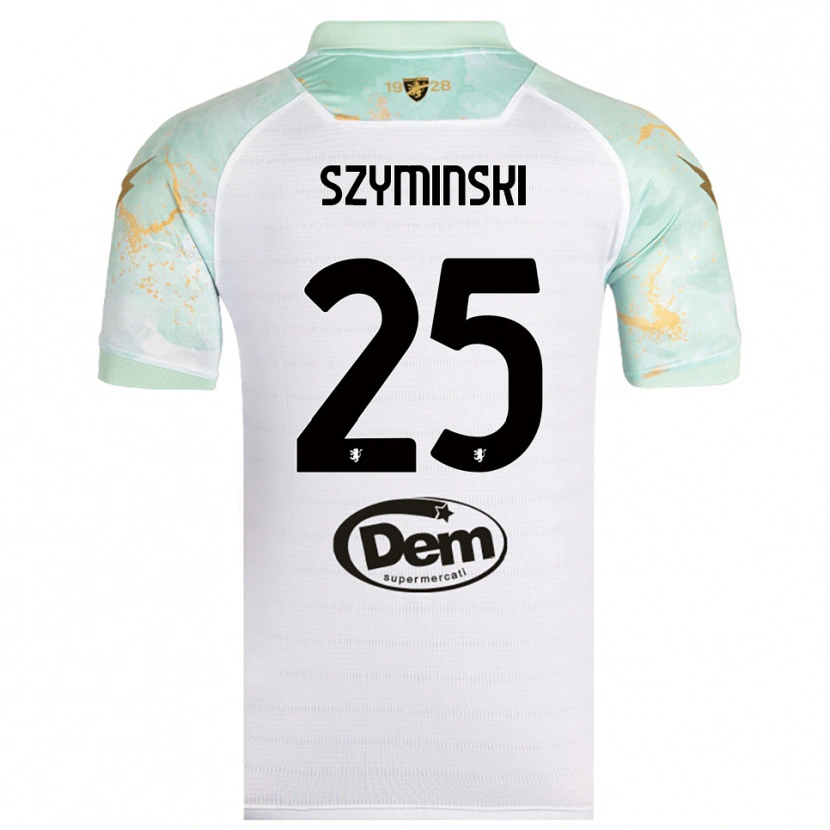 Danxen Kinder Przemyslaw Szyminski #25 Weiß Schwarz Auswärtstrikot Trikot 2025/26 T-Shirt