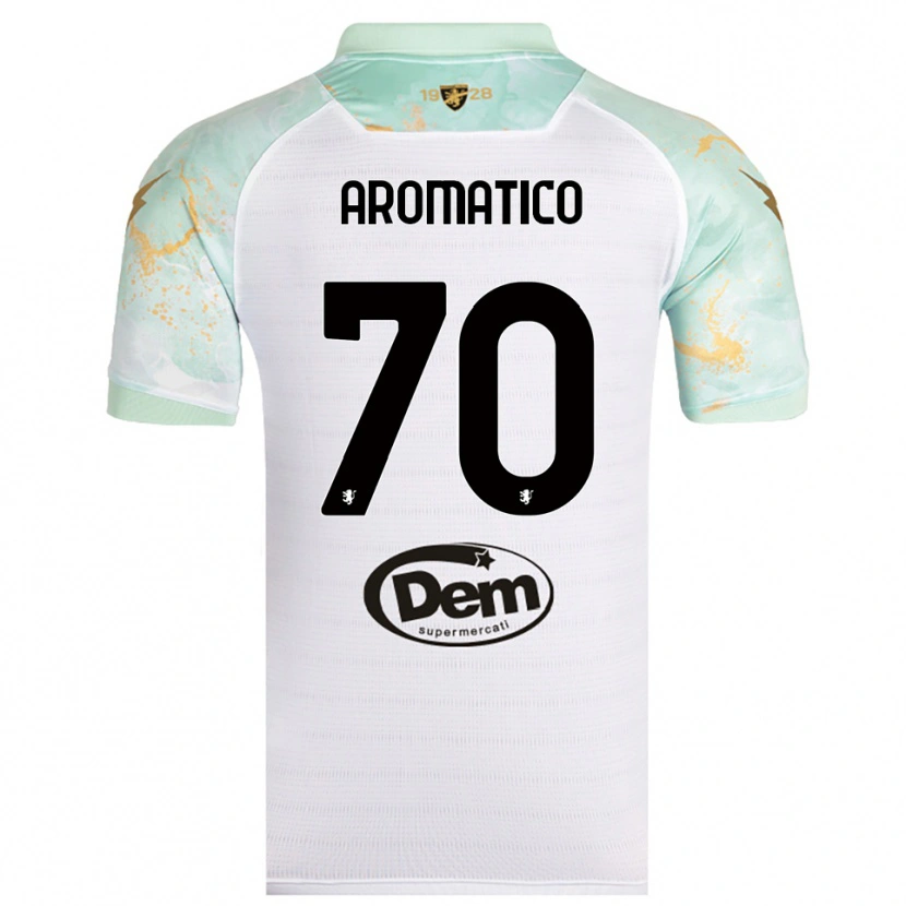 Danxen Kinder Raul Aromatico #70 Weiß Schwarz Auswärtstrikot Trikot 2025/26 T-Shirt
