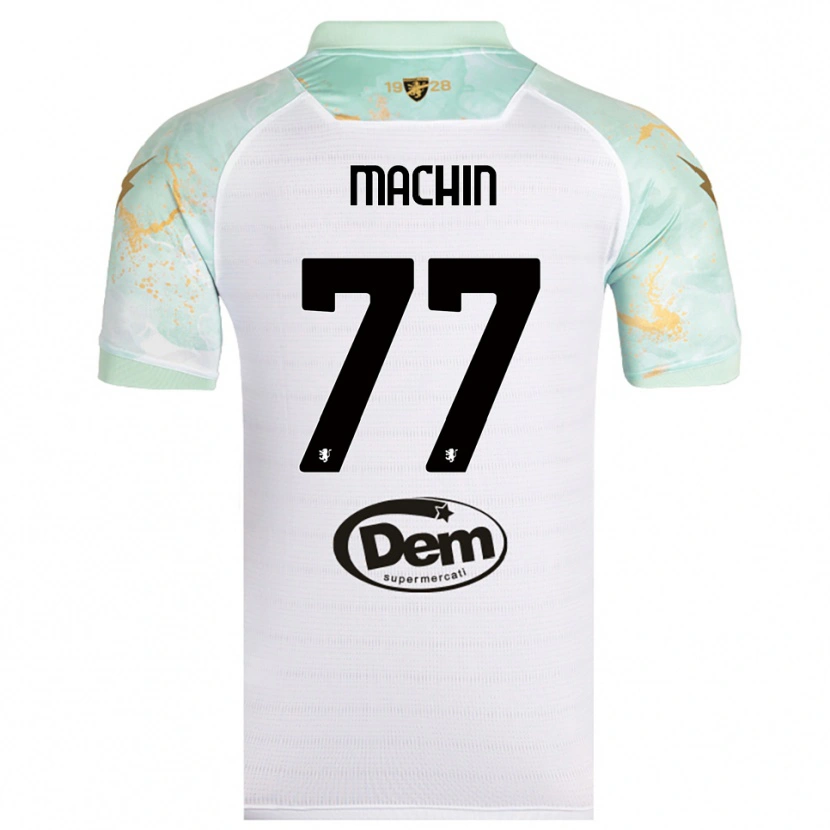 Danxen Kinder José Machín #77 Weiß Schwarz Auswärtstrikot Trikot 2025/26 T-Shirt