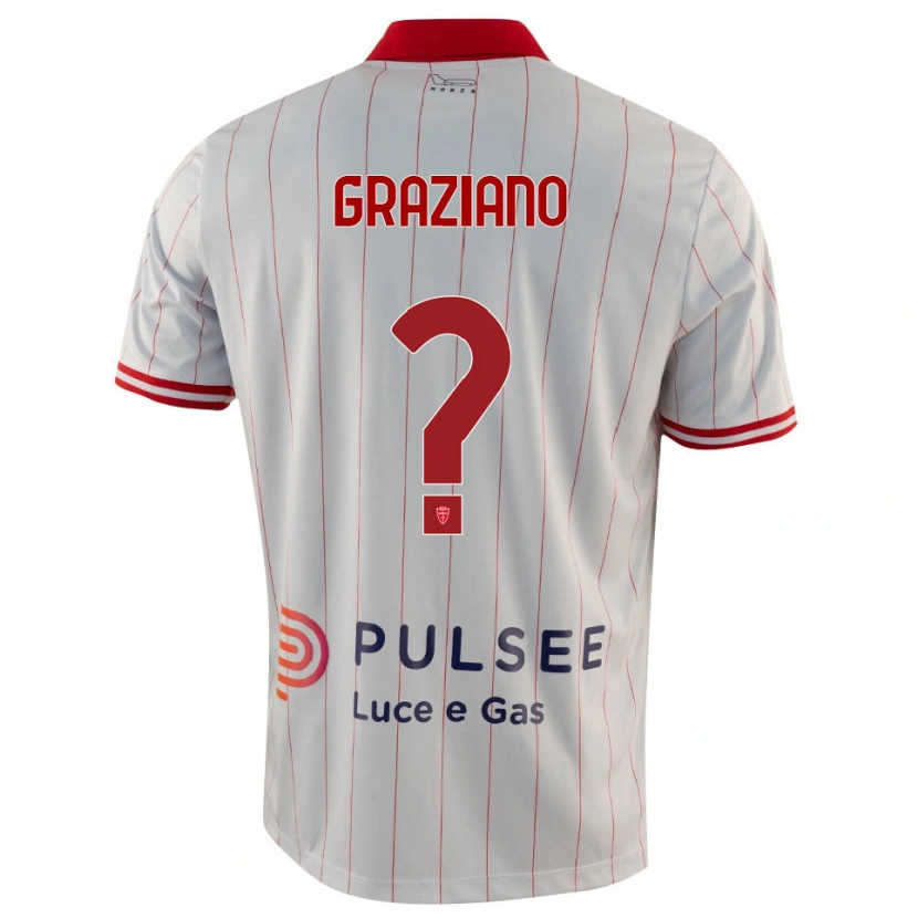 Danxen Kinder Aldo Graziano #0 Weiß Rot Blau Auswärtstrikot Trikot 2025/26 T-Shirt