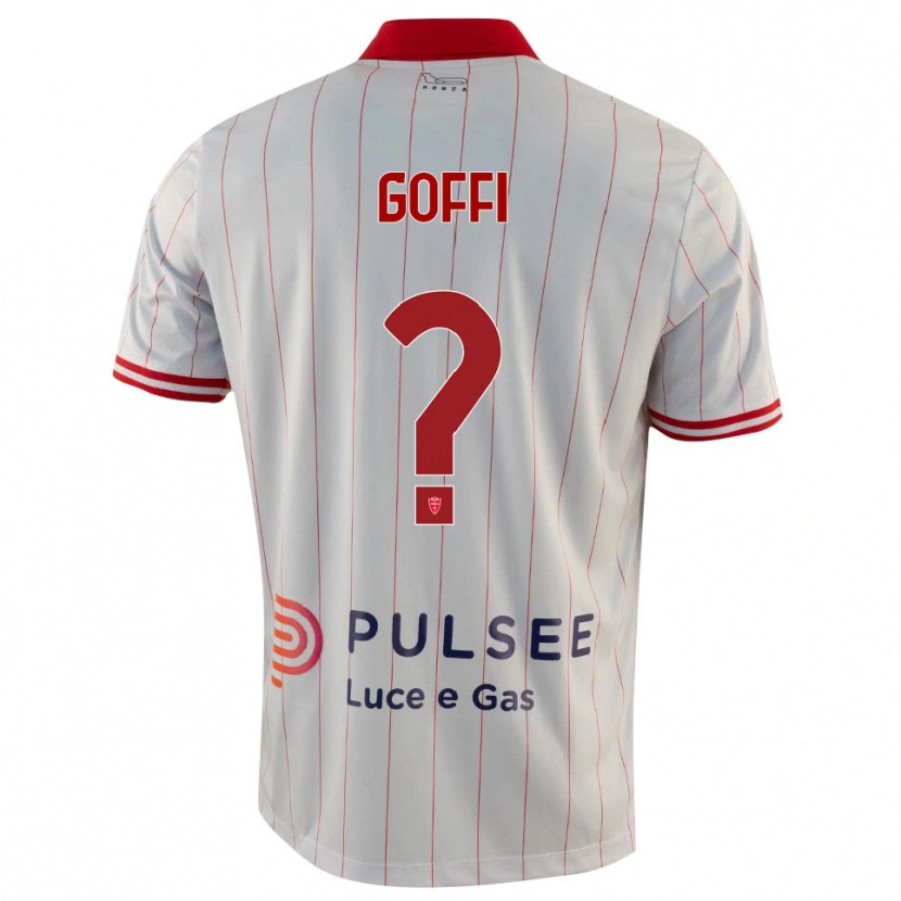 Danxen Kinder Tommaso Goffi #0 Weiß Rot Blau Auswärtstrikot Trikot 2025/26 T-Shirt