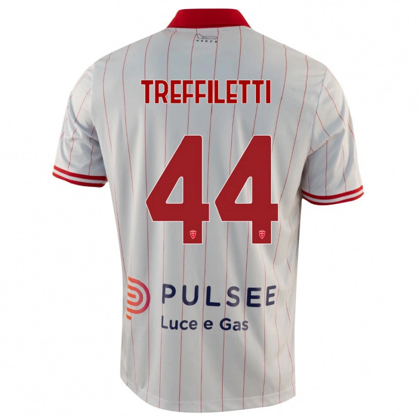 Danxen Kinder Danilo Treffiletti #44 Weiß Rot Blau Auswärtstrikot Trikot 2025/26 T-Shirt