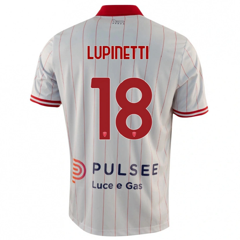 Danxen Kinder Tommaso Lupinetti #18 Weiß Rot Blau Auswärtstrikot Trikot 2025/26 T-Shirt