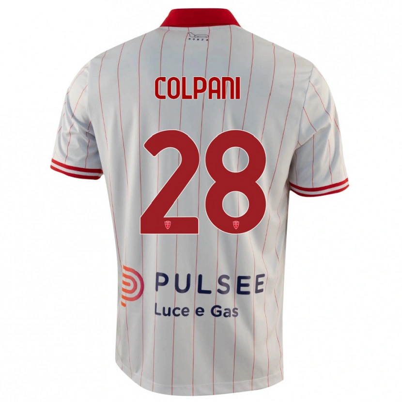 Danxen Kinder Andrea Colpani #28 Weiß Rot Blau Auswärtstrikot Trikot 2025/26 T-Shirt