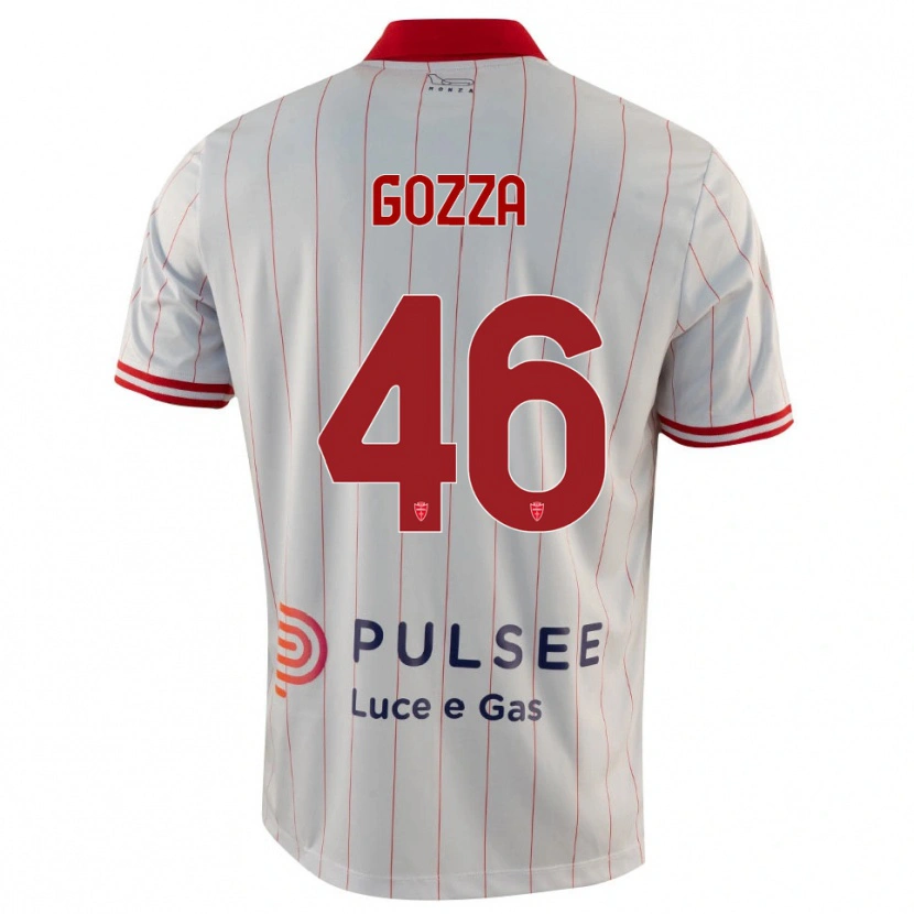 Danxen Kinder Luca Gozza #46 Weiß Rot Blau Auswärtstrikot Trikot 2025/26 T-Shirt