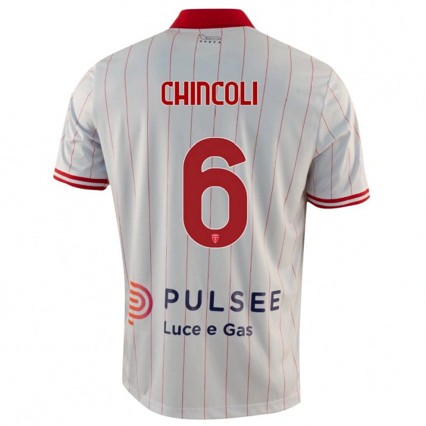Danxen Kinder Lorenzo Chincoli #6 Weiß Rot Blau Auswärtstrikot Trikot 2025/26 T-Shirt