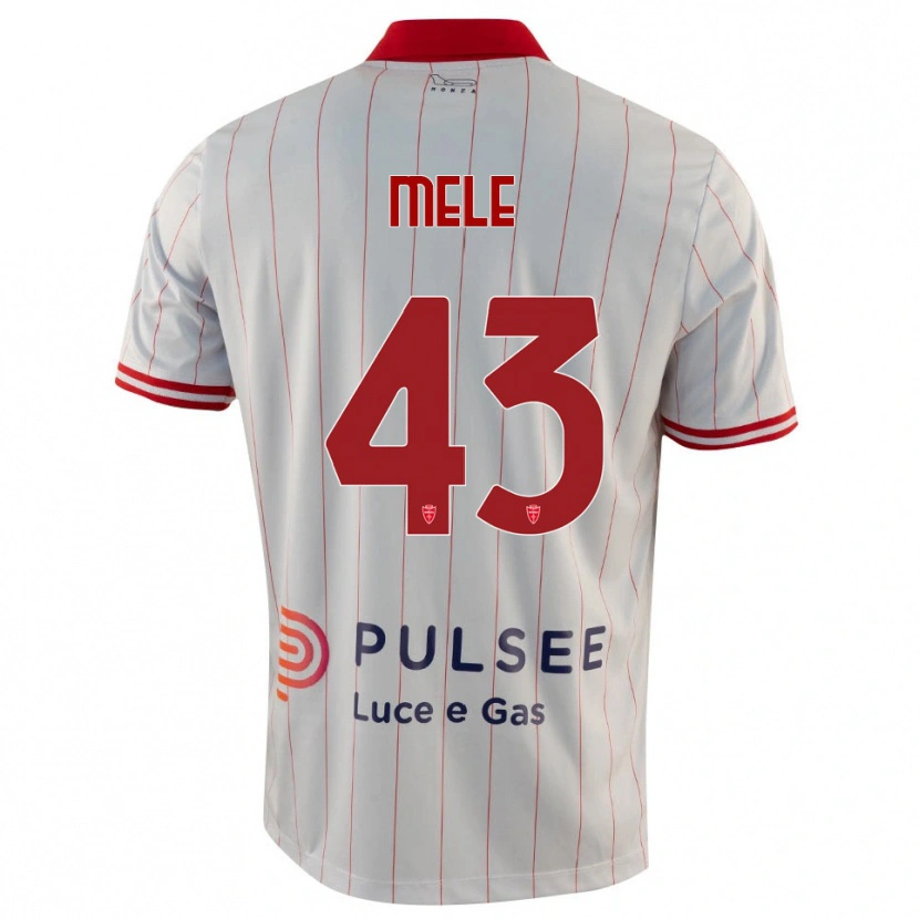 Danxen Kinder Fabio Mele #43 Weiß Rot Blau Auswärtstrikot Trikot 2025/26 T-Shirt