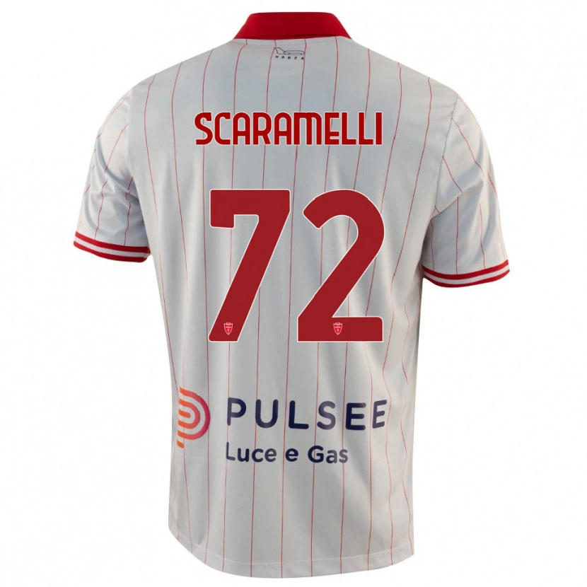 Danxen Kinder Endris Scaramelli #72 Weiß Rot Blau Auswärtstrikot Trikot 2025/26 T-Shirt