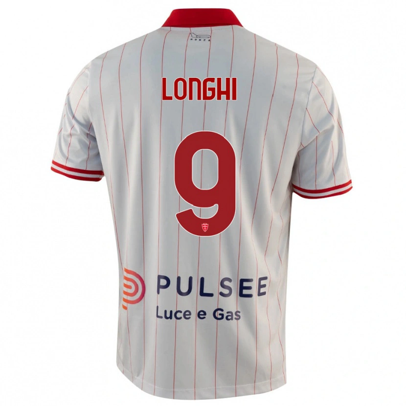 Danxen Kinder Jordan Longhi #9 Weiß Rot Blau Auswärtstrikot Trikot 2025/26 T-Shirt