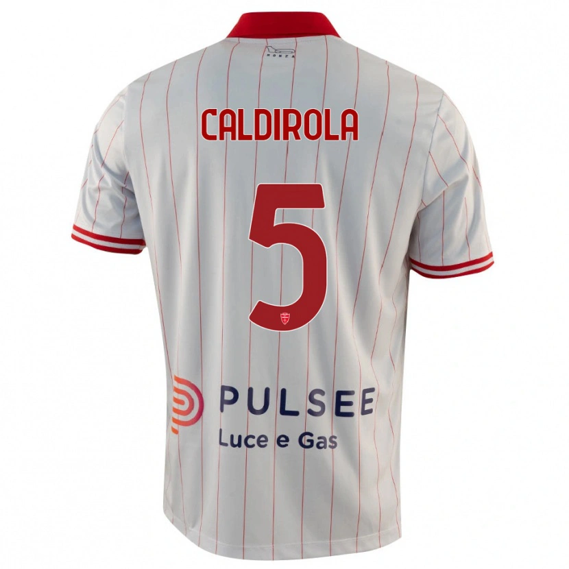 Danxen Kinder Luca Caldirola #5 Weiß Rot Blau Auswärtstrikot Trikot 2025/26 T-Shirt
