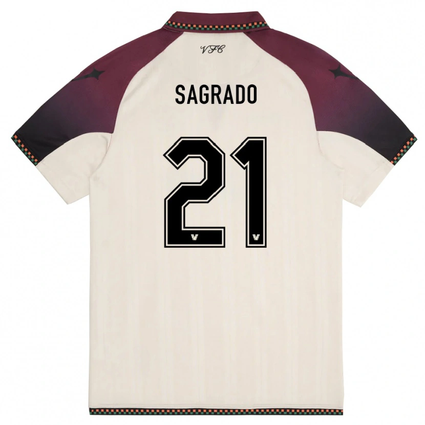 Danxen Kinder Richie Sagrado #21 Cremefarben Burgund Auswärtstrikot Trikot 2025/26 T-Shirt