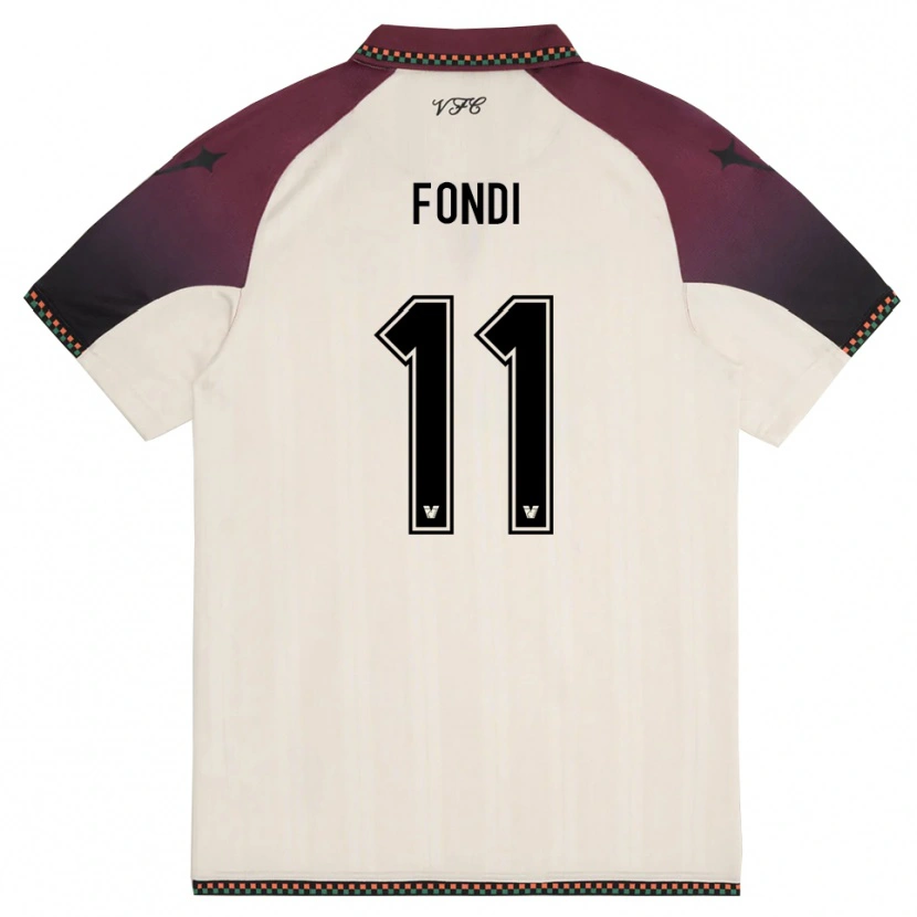 Danxen Kinder Lapo Fondi #11 Cremefarben Burgund Auswärtstrikot Trikot 2025/26 T-Shirt