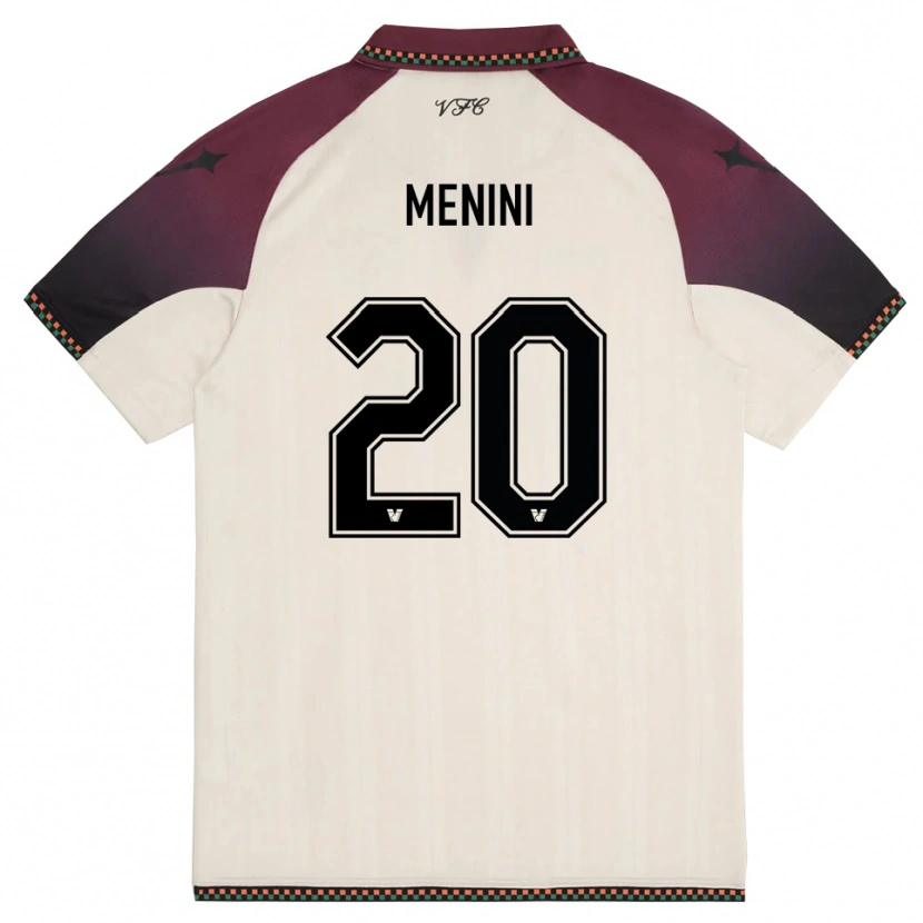 Danxen Kinder Alessandra Menini #20 Cremefarben Burgund Auswärtstrikot Trikot 2025/26 T-Shirt