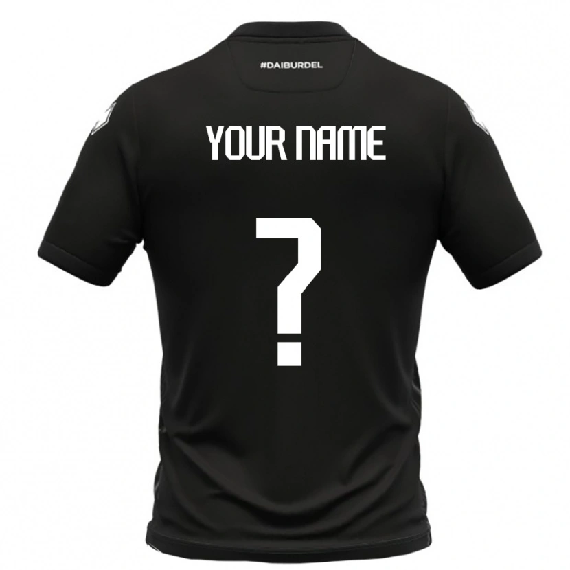 Danxen Kinder Ihren Namen #0 Schwarz Weiß Auswärtstrikot Trikot 2025/26 T-Shirt