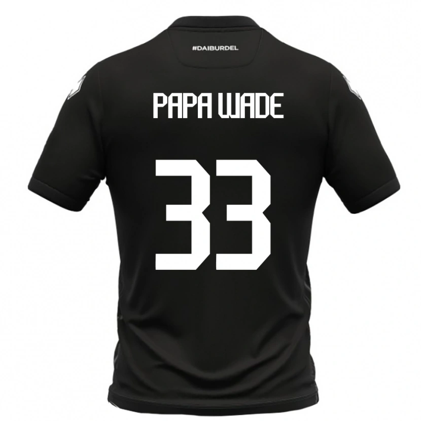 Danxen Kinder Ibrahima Papa Wade #33 Schwarz Weiß Auswärtstrikot Trikot 2025/26 T-Shirt