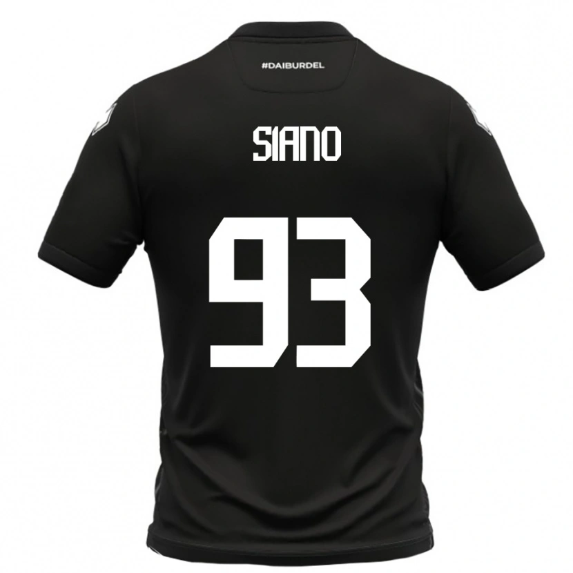 Danxen Kinder Alessandro Siano #93 Schwarz Weiß Auswärtstrikot Trikot 2025/26 T-Shirt