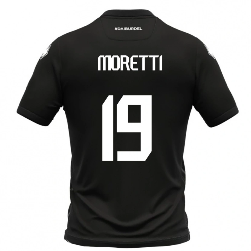 Danxen Kinder Noah Moretti #19 Schwarz Weiß Auswärtstrikot Trikot 2025/26 T-Shirt