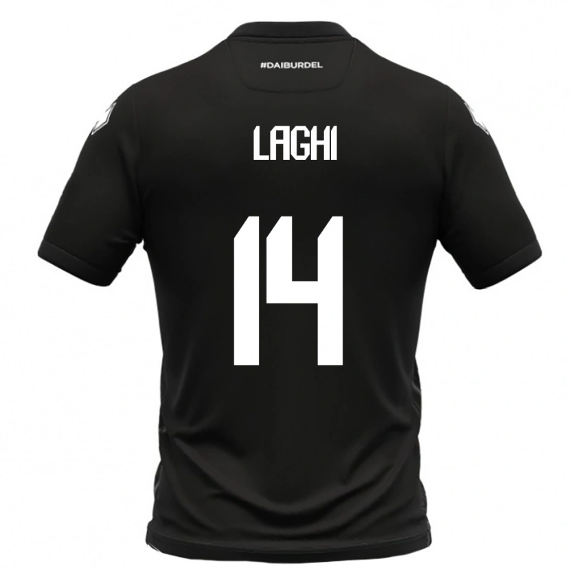 Danxen Kinder Riccardo Laghi #14 Schwarz Weiß Auswärtstrikot Trikot 2025/26 T-Shirt