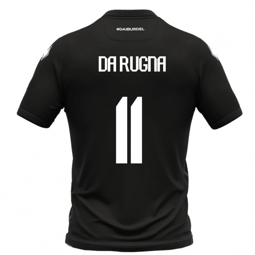 Danxen Kinder Milo Da Rugna #11 Schwarz Weiß Auswärtstrikot Trikot 2025/26 T-Shirt