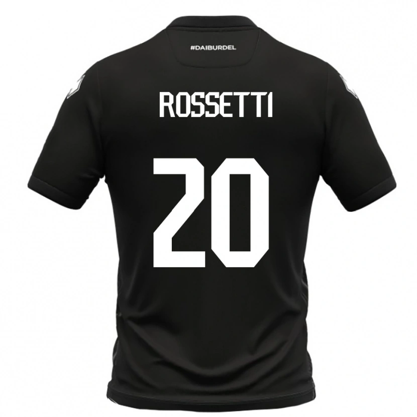 Danxen Kinder Maurizio Rossetti #20 Schwarz Weiß Auswärtstrikot Trikot 2025/26 T-Shirt
