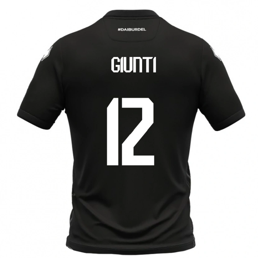 Danxen Kinder Alessandro Giunti #12 Schwarz Weiß Auswärtstrikot Trikot 2025/26 T-Shirt