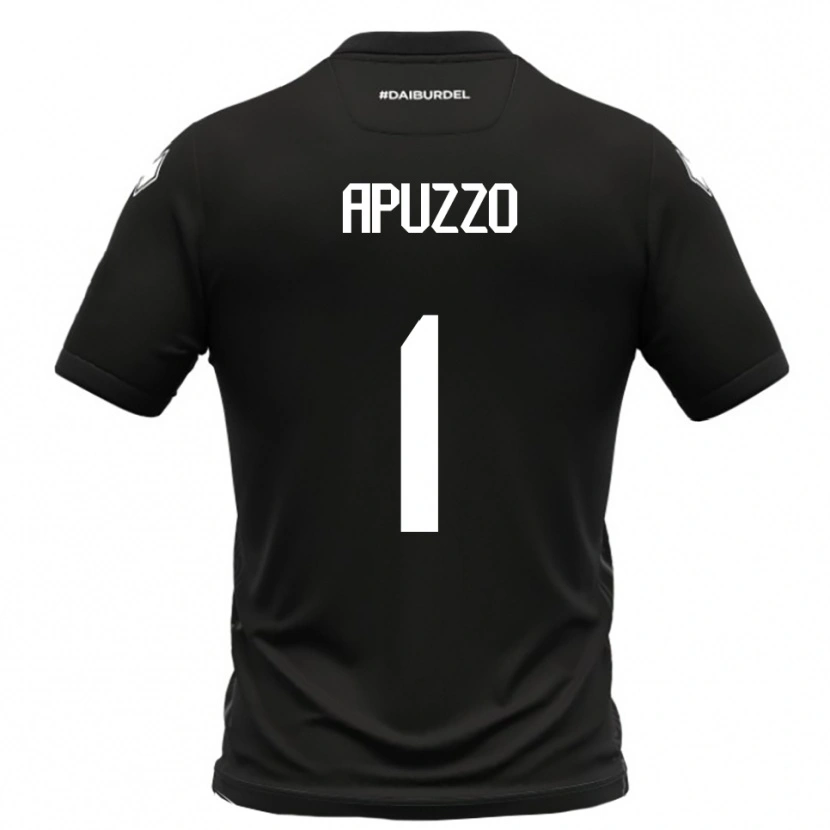 Danxen Kinder Davide Apuzzo #1 Schwarz Weiß Auswärtstrikot Trikot 2025/26 T-Shirt