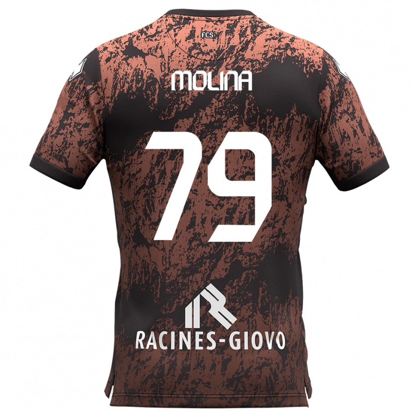 Danxen Kinder Salvatore Molina #79 Braun Schwarz Auswärtstrikot Trikot 2025/26 T-Shirt
