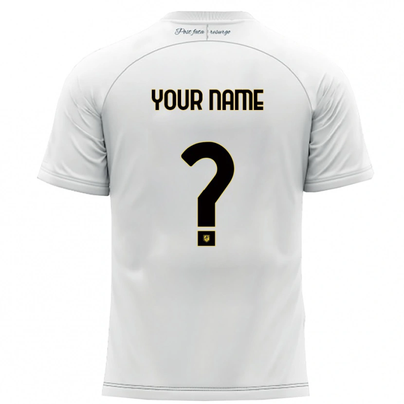 Danxen Kinder Ihren Namen #0 Weiß Gelb Auswärtstrikot Trikot 2025/26 T-Shirt