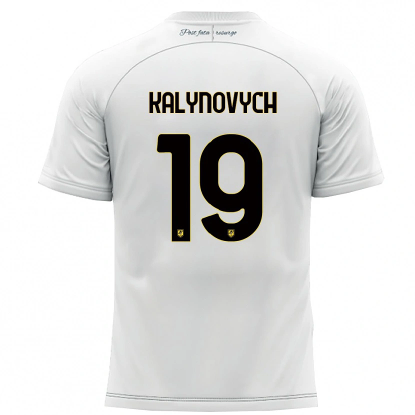 Danxen Kinder Igor Kalynovych #19 Weiß Gelb Auswärtstrikot Trikot 2025/26 T-Shirt