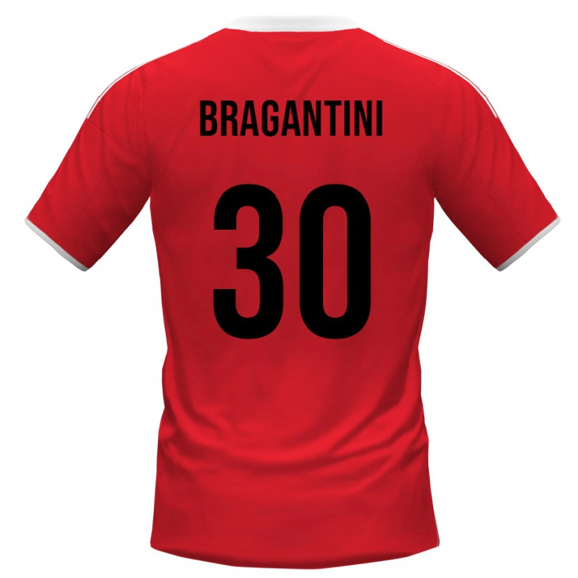 Danxen Kinder Davide Bragantini #30 Rot Weiß Auswärtstrikot Trikot 2025/26 T-Shirt