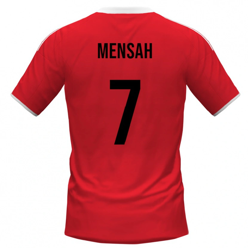 Danxen Kinder Davis Mensah #7 Rot Weiß Auswärtstrikot Trikot 2025/26 T-Shirt