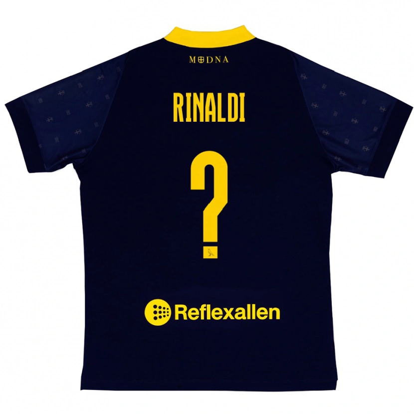 Danxen Kinder Joshua Rinaldi #0 Marineblau Gelb Auswärtstrikot Trikot 2025/26 T-Shirt