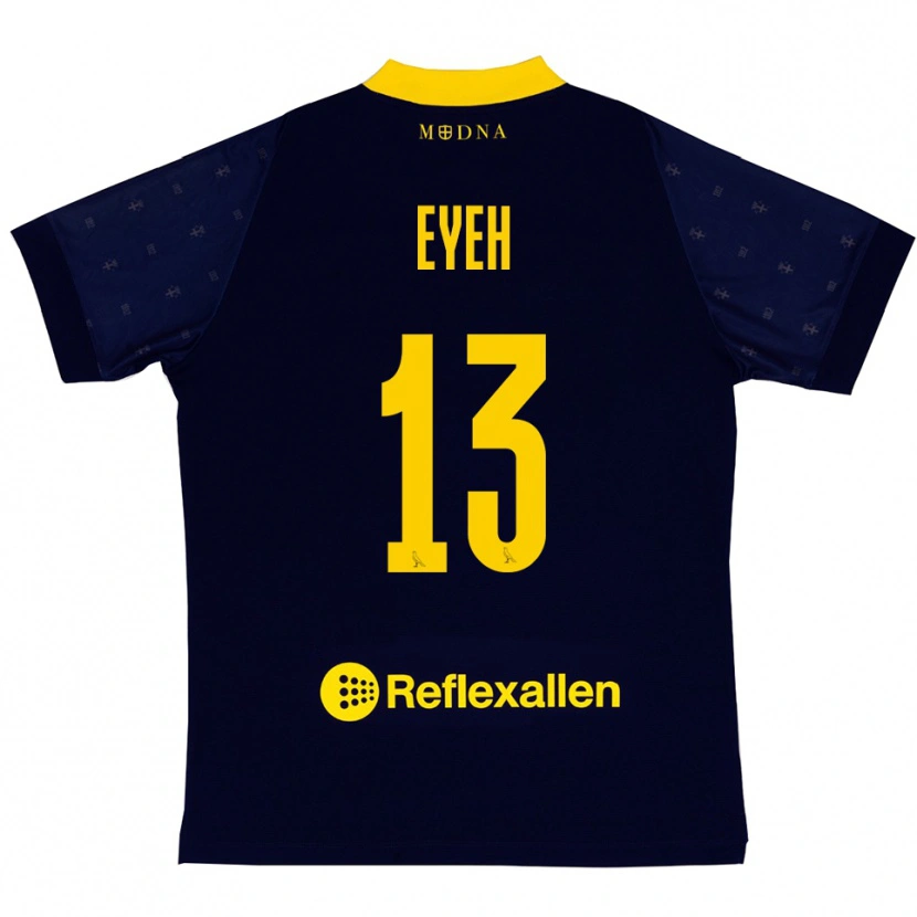Danxen Kinder Nicholas Eyeh #13 Marineblau Gelb Auswärtstrikot Trikot 2025/26 T-Shirt