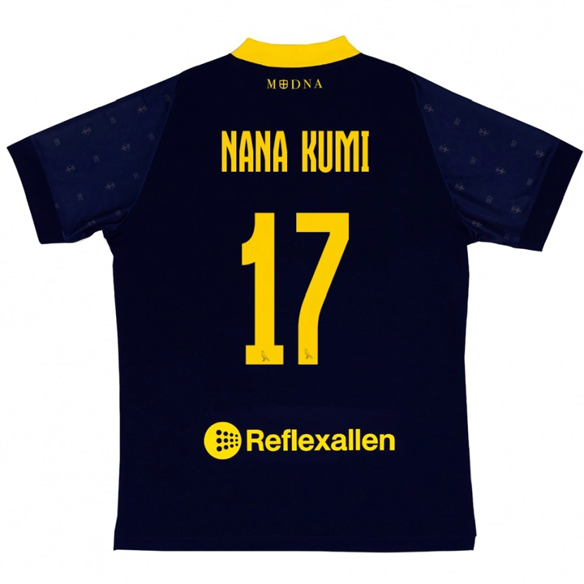 Danxen Kinder Ronald Nana Kumi #17 Marineblau Gelb Auswärtstrikot Trikot 2025/26 T-Shirt