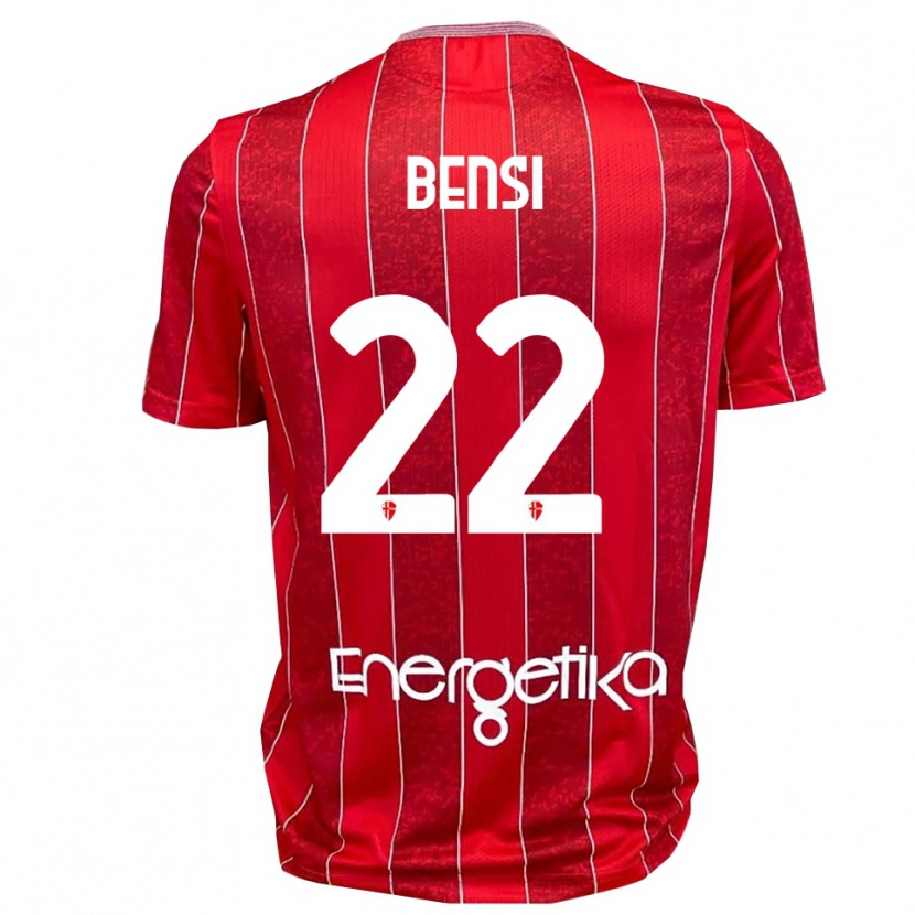 Danxen Kinder Nicolò Bensi #22 Rot Weiß Auswärtstrikot Trikot 2025/26 T-Shirt