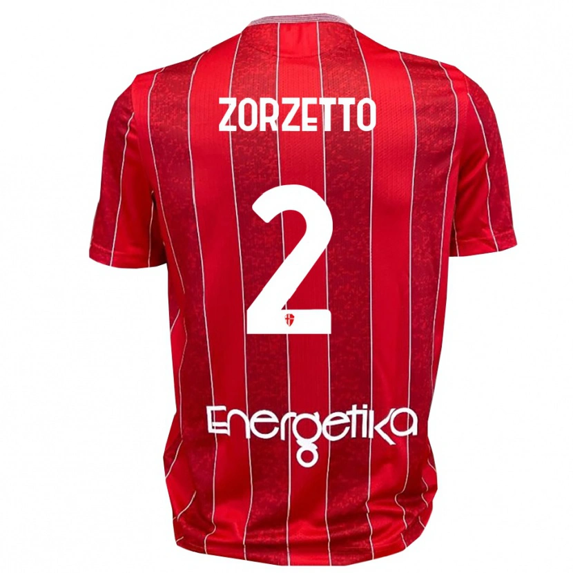 Danxen Kinder Marco Zorzetto #2 Rot Weiß Auswärtstrikot Trikot 2025/26 T-Shirt