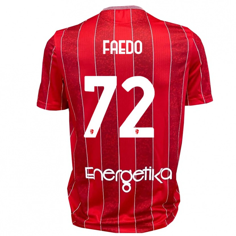 Danxen Kinder Carlo Faedo #72 Rot Weiß Auswärtstrikot Trikot 2025/26 T-Shirt